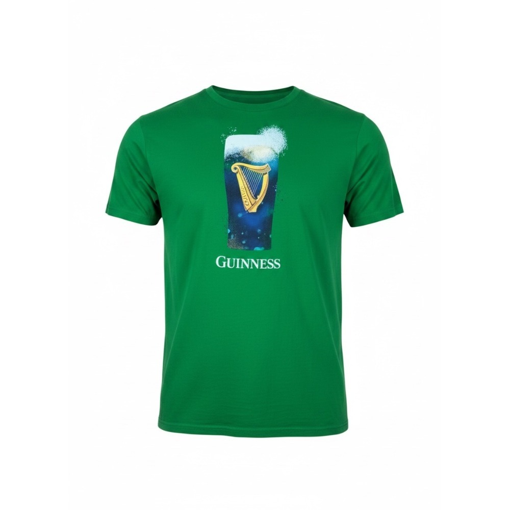 Guinness Men's XXL Green Graphic T-Shirt Short Sleeve Crewneck‎ 100% Cotton